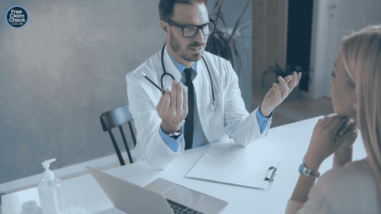 Doctor discussing medical negligence issues with patient